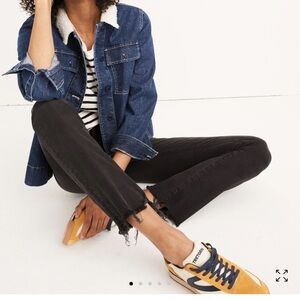 Cali Demi-Boot Jeans in Berkeley Black: Chewed-Hem Edition. Size 27